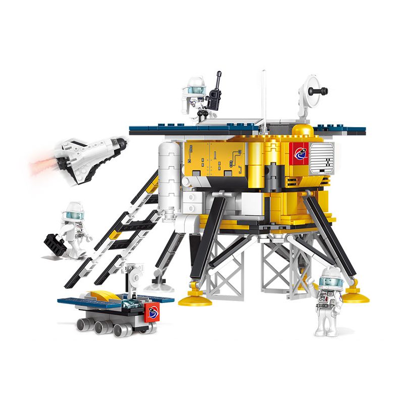 COGO 13068 non Lego TÀU THĂM DÒ MẶT TRĂNG bộ đồ chơi xếp lắp ráp ghép mô hình Space Thám Hiểm Không Gian 595 khối