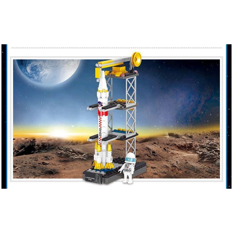 COGO 13068 non  TÀU THĂM DÒ MẶT TRĂNG bộ đồ chơi xếp lắp ráp ghép mô hình Space Thám Hiểm Không Gian 595 khối