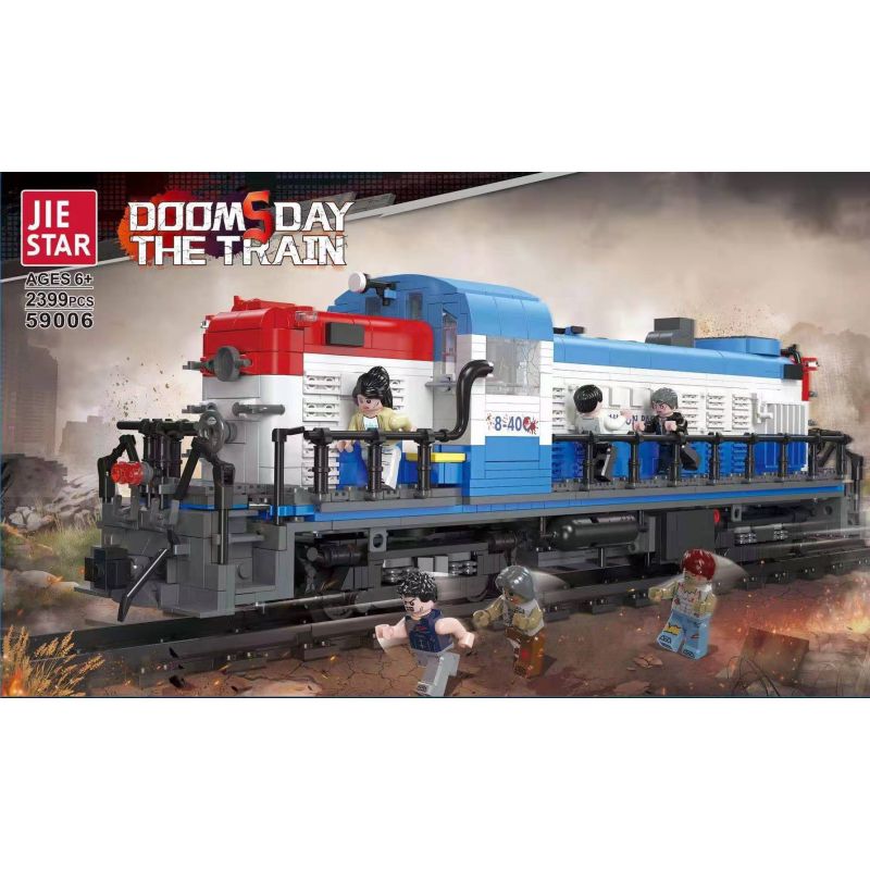JIESTAR 59006 non  GE DASH 8-40C TÀU NÔ-CỔ bộ đồ chơi xếp lắp ráp ghép mô hình Creator Expert DOOMSDAY THE TRAIN Chuyên Gia Sáng Tạo 2399 khối