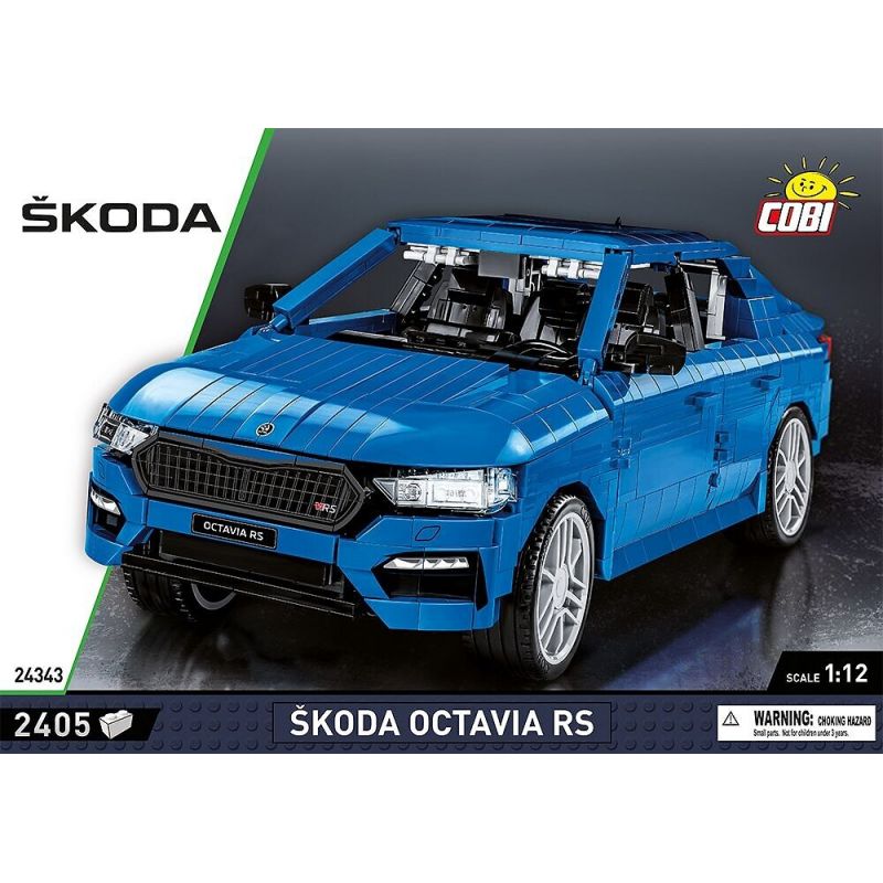 COBI 24343 24342 non Lego SKODA OCTAVIA RS tỷ lệ 1:12 bộ đồ chơi xếp lắp ráp ghép mô hình Model Team ŠKODA OCTAVIA RS Mô Hình Hiện Đại 2405 khối