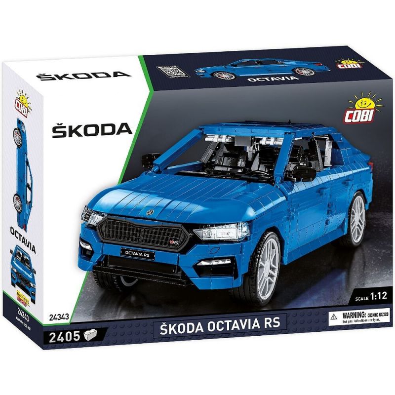 COBI 24343 24342 non  SKODA OCTAVIA RS tỷ lệ 1:12 bộ đồ chơi xếp lắp ráp ghép mô hình Model Team ŠKODA OCTAVIA RS Mô Hình Hiện Đại 2405 khối