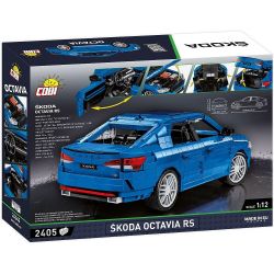 COBI 24343 24342 non  SKODA OCTAVIA RS tỷ lệ 1:12 bộ đồ chơi xếp lắp ráp ghép mô hình Model Team ŠKODA OCTAVIA RS Mô Hình Hiện Đại 2405 khối