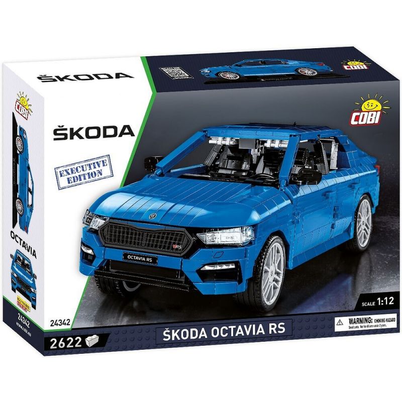 COBI 24343 24342 non  SKODA OCTAVIA RS tỷ lệ 1:12 bộ đồ chơi xếp lắp ráp ghép mô hình Model Team ŠKODA OCTAVIA RS Mô Hình Hiện Đại 2405 khối