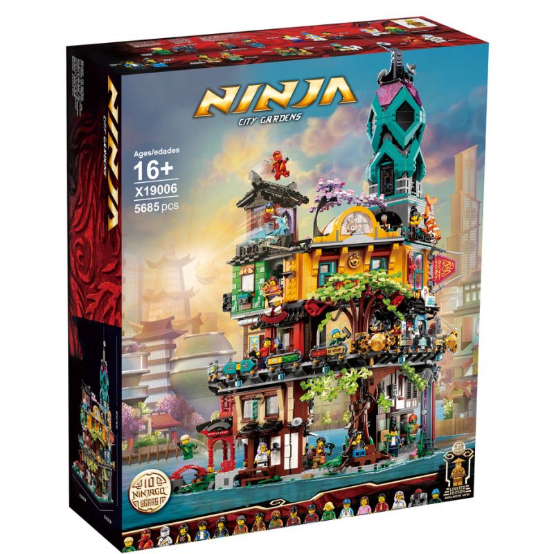 NOT Lego NINJAGO CITY GARDENS 71741 X19006 19006 90039 xếp lắp ráp ghép mô hình NINJAGO CITY GARDENS. VƯỜN THÀNH PHỐ The Lego Ninjago Movie Ninja Lốc Xoáy 5685 khối