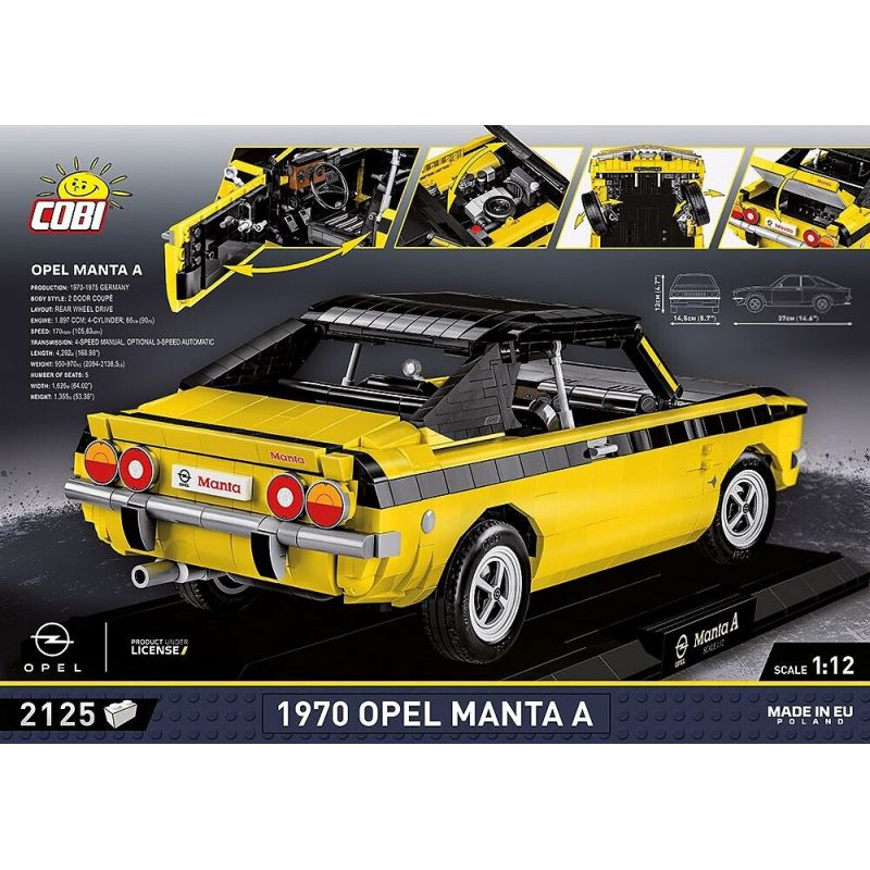 COBI 24339 24338 24349 non  OPEL MANTA 1970 tỷ lệ 1:12 bộ đồ chơi xếp lắp ráp ghép mô hình Model Team Mô Hình Hiện Đại 1905 khối