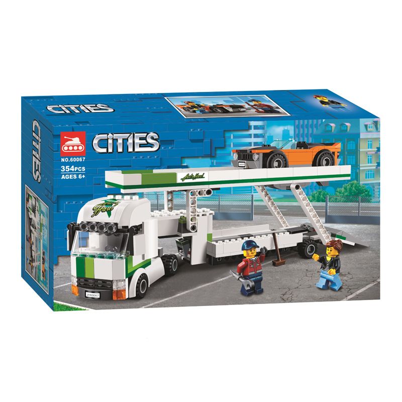 NOT Lego CAR TRANSPORTER 60305 TANK 60067 xếp lắp ráp ghép mô hình PHƯƠNG TIỆN VẬN TẢI CHUYỂN Ô TÔ City Thành Phố 342 khối