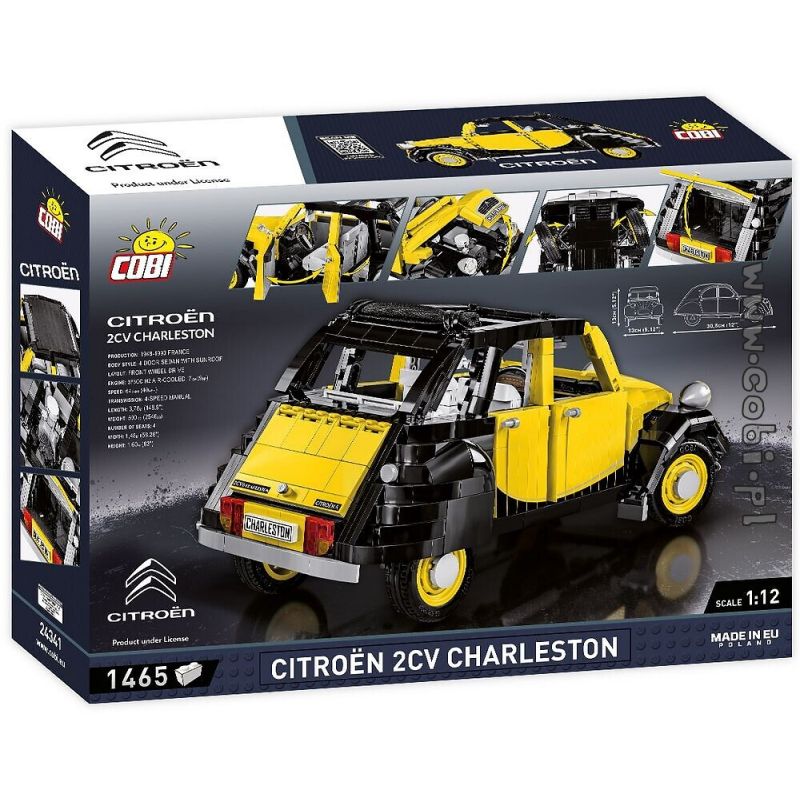 COBI 24341 24340 non  CITROËN 2CV CHARLESTON tỷ lệ 1:12 bộ đồ chơi xếp lắp ráp ghép mô hình Model Team CITROEN 2CV CHARLESTON Mô Hình Hiện Đại 1420 khối