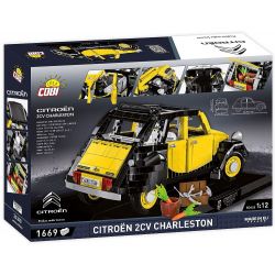COBI 24341 24340 non  CITROËN 2CV CHARLESTON tỷ lệ 1:12 bộ đồ chơi xếp lắp ráp ghép mô hình Model Team CITROEN 2CV CHARLESTON Mô Hình Hiện Đại 1420 khối