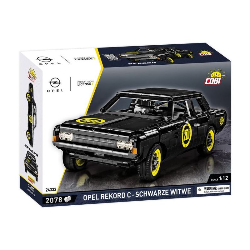 COBI 24333 24332 non  欧宝 RECORD BLACK WIDOW tỷ lệ 1:12 bộ đồ chơi xếp lắp ráp ghép mô hình Model Team OPEL REKORD C SCHWARZE WITWE Mô Hình Hiện Đại 2078 khối
