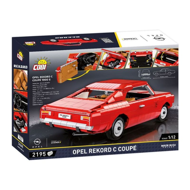 COBI 24344 24345 non  OPEL REKORD C COUPE tỷ lệ 1:12 bộ đồ chơi xếp lắp ráp ghép mô hình Model Team Mô Hình Hiện Đại 2195 khối