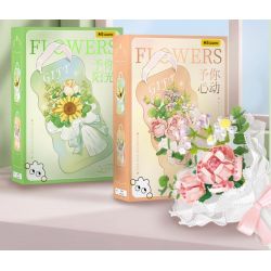 WEKKI 517202 non  HUAYU CHO BẠN ÁNH NẮNG bộ đồ chơi xếp lắp ráp ghép mô hình Flowers FLOWERS FOR YOU Hoa