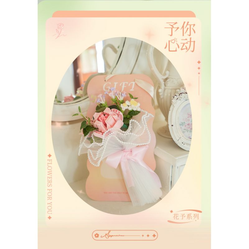 WEKKI 517202 non  HUAYU CHO BẠN ÁNH NẮNG bộ đồ chơi xếp lắp ráp ghép mô hình Flowers FLOWERS FOR YOU Hoa