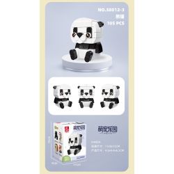 JIESTAR 58012 non  THIÊN ĐƯỜNG THÚ CƯNG DỄ THƯƠNG 6 LOẠI HỒNG HẠC KHỈ ĐỘT LƯNG BẠC GẤU TRÚC CÚ NHÍM CÁO bộ đồ chơi xếp lắp ráp ghép mô hình PETS 639 khối