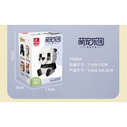 JIESTAR 58012 non  THIÊN ĐƯỜNG THÚ CƯNG DỄ THƯƠNG 6 LOẠI HỒNG HẠC KHỈ ĐỘT LƯNG BẠC GẤU TRÚC CÚ NHÍM CÁO bộ đồ chơi xếp lắp ráp ghép mô hình PETS 639 khối