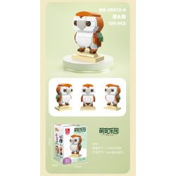 JIESTAR 58012 non  THIÊN ĐƯỜNG THÚ CƯNG DỄ THƯƠNG 6 LOẠI HỒNG HẠC KHỈ ĐỘT LƯNG BẠC GẤU TRÚC CÚ NHÍM CÁO bộ đồ chơi xếp lắp ráp ghép mô hình PETS 639 khối