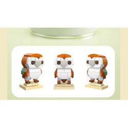 JIESTAR 58012 non  THIÊN ĐƯỜNG THÚ CƯNG DỄ THƯƠNG 6 LOẠI HỒNG HẠC KHỈ ĐỘT LƯNG BẠC GẤU TRÚC CÚ NHÍM CÁO bộ đồ chơi xếp lắp ráp ghép mô hình PETS 639 khối