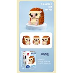 JIESTAR 58012 non  THIÊN ĐƯỜNG THÚ CƯNG DỄ THƯƠNG 6 LOẠI HỒNG HẠC KHỈ ĐỘT LƯNG BẠC GẤU TRÚC CÚ NHÍM CÁO bộ đồ chơi xếp lắp ráp ghép mô hình PETS 639 khối