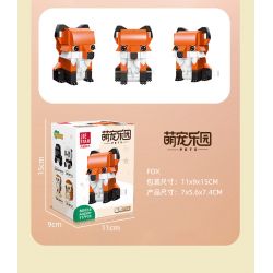 JIESTAR 58012 non  THIÊN ĐƯỜNG THÚ CƯNG DỄ THƯƠNG 6 LOẠI HỒNG HẠC KHỈ ĐỘT LƯNG BẠC GẤU TRÚC CÚ NHÍM CÁO bộ đồ chơi xếp lắp ráp ghép mô hình PETS 639 khối