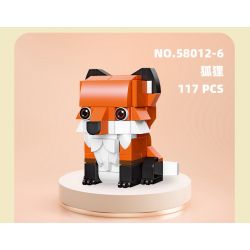 JIESTAR 58012 non  THIÊN ĐƯỜNG THÚ CƯNG DỄ THƯƠNG 6 LOẠI HỒNG HẠC KHỈ ĐỘT LƯNG BẠC GẤU TRÚC CÚ NHÍM CÁO bộ đồ chơi xếp lắp ráp ghép mô hình PETS 639 khối