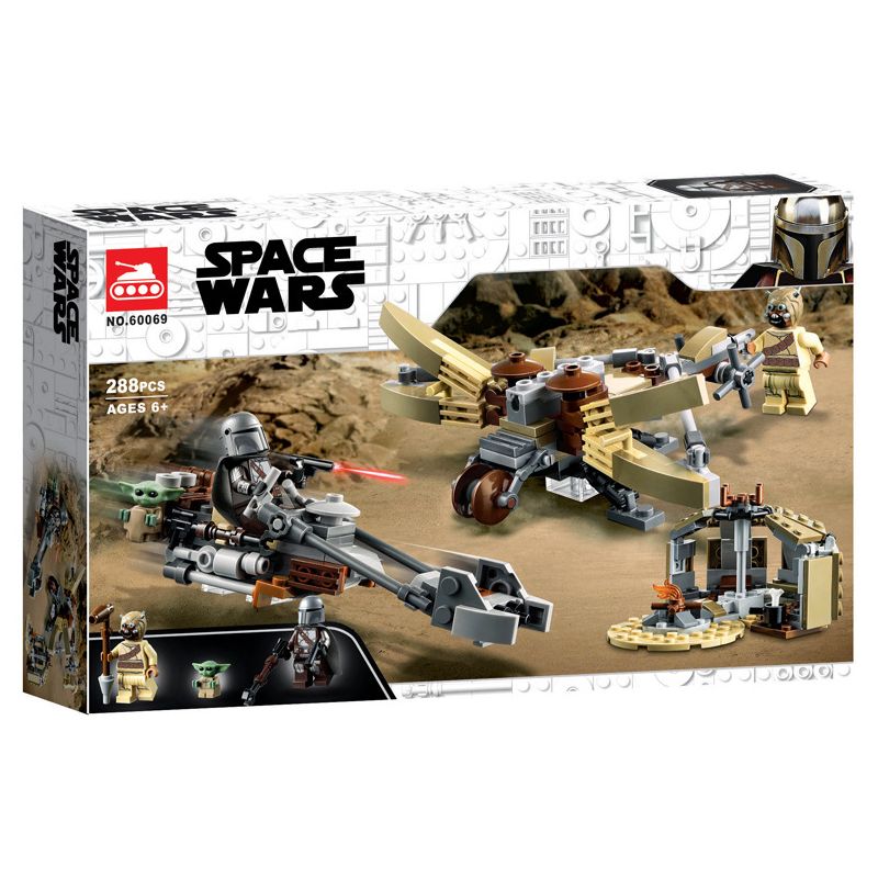 NOT Lego TROUBLE ON TATOOINE 75299 TANK 60069 xếp lắp ráp ghép mô hình SỰ CỐ TRÊN TATOOINE RẮC RỐI Star Wars Chiến Tranh Giữa Các Vì Sao 276 khối