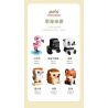 JIESTAR 58012 non  THIÊN ĐƯỜNG THÚ CƯNG DỄ THƯƠNG 6 LOẠI HỒNG HẠC KHỈ ĐỘT LƯNG BẠC GẤU TRÚC CÚ NHÍM CÁO bộ đồ chơi xếp lắp ráp ghép mô hình PETS 639 khối