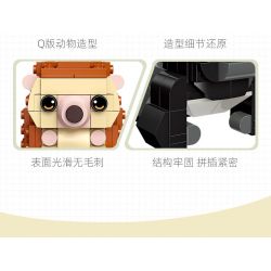 JIESTAR 58012 non  THIÊN ĐƯỜNG THÚ CƯNG DỄ THƯƠNG 6 LOẠI HỒNG HẠC KHỈ ĐỘT LƯNG BẠC GẤU TRÚC CÚ NHÍM CÁO bộ đồ chơi xếp lắp ráp ghép mô hình PETS 639 khối