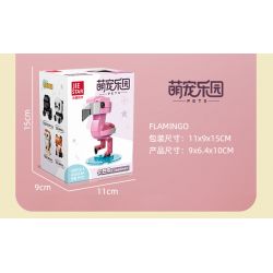 JIESTAR 58012 non  THIÊN ĐƯỜNG THÚ CƯNG DỄ THƯƠNG 6 LOẠI HỒNG HẠC KHỈ ĐỘT LƯNG BẠC GẤU TRÚC CÚ NHÍM CÁO bộ đồ chơi xếp lắp ráp ghép mô hình PETS 639 khối