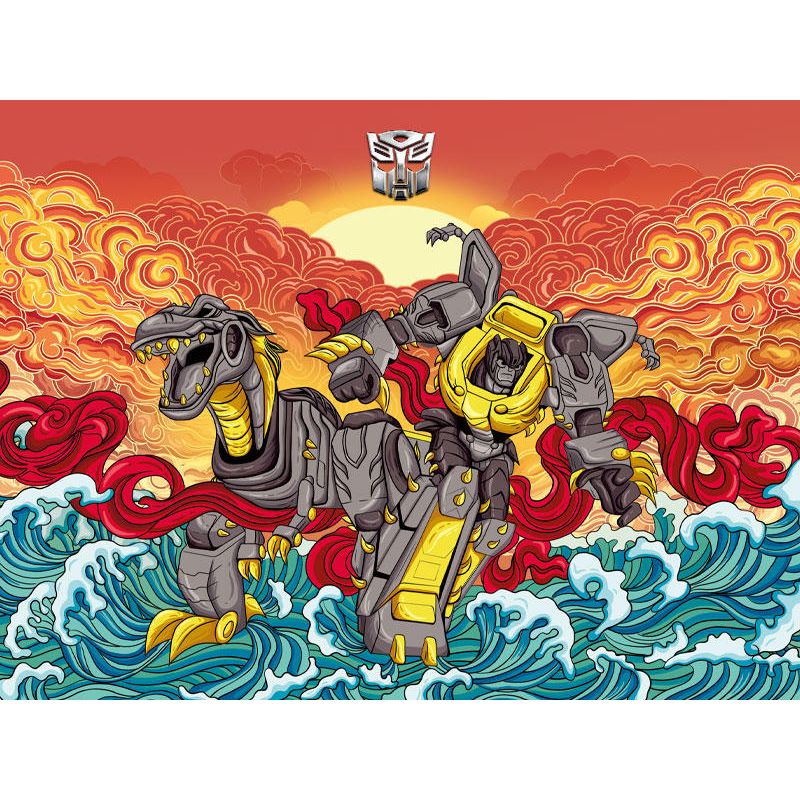 XIAOMI MITU MI ONEBOT OBWZT01HZB-2 OBWZT012 01HZB-2 non  KHỦNG LONG CƠ KHÍ GRIMLOCK bộ đồ chơi xếp lắp ráp ghép mô hình Transformers Robot Đại Chiến Người Máy Biến Hình 2000 khối