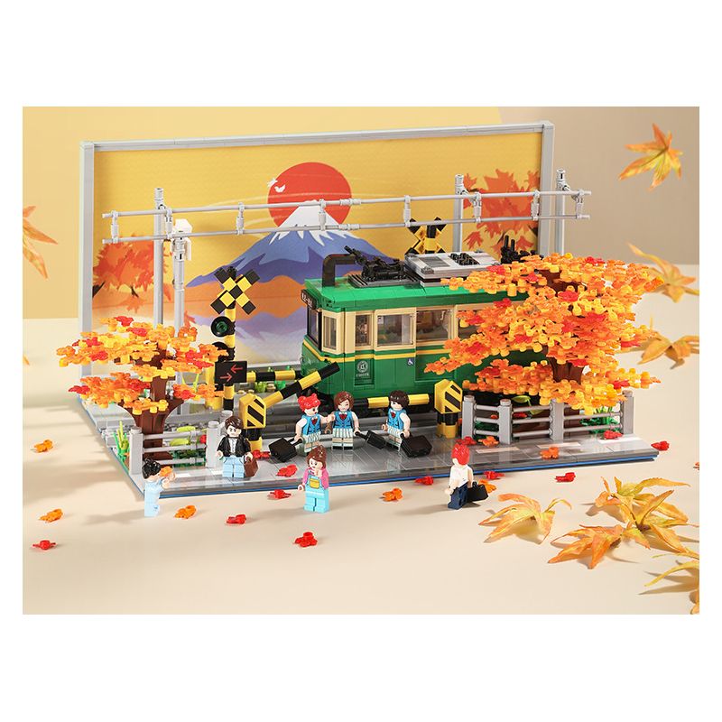 VIGGI 506000 non  XE LỬA KAMAKURA bộ đồ chơi xếp lắp ráp ghép mô hình Seasonal Mùa Lễ Hội 1921 khối