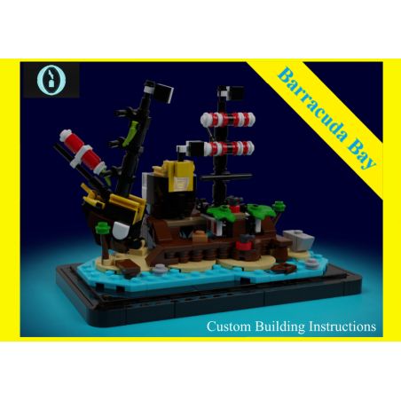 REBRICKABLE MOC-38553 38553 MOC38553 non  BẢN SAO THU NHỎ CỦA CƯỚP BIỂN VỊNH BARRACUDA bộ đồ chơi xếp lắp ráp ghép mô hình Creator PIRATE Sáng Tạo 364 khối
