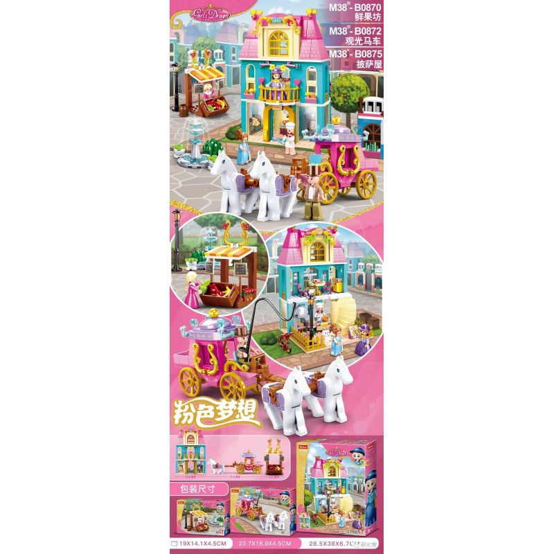 SLUBAN M38-B0875 B0875 0875 M38B0875 38-B0875 non Lego NHÀ PIZZA bộ đồ chơi xếp lắp ráp ghép mô hình Disney Princess GIRLS'S DREAM Công Chúa