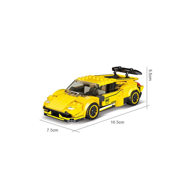 ACHKO 50011 IBLOCK PL-921-298 921-298 PL921-298 REBRICKABLE MOC non  LAMBORGHINI HURACAN EVO. bộ đồ chơi xếp lắp ráp ghép mô hình  LAMBORGHINI HURACAN EVO 8STUD WIDE SPEED CHAMPIONS SIZE Kỹ Thuật Công Nghệ Cao Mô Hình Phương Tiện 382 khối