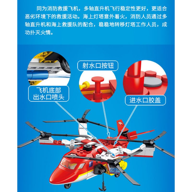 FORANGE FC3106 3106 non  GIẢI CỨU CUỘC KHỦNG HOẢNG NGỌN HẢI ĐĂNG bộ đồ chơi xếp lắp ráp ghép mô hình Fire Rescure FIRE FIGHTERS Cứu Hỏa 389 khối