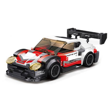 ACHKO 50023 non  PORSCHE 911 RSR. bộ đồ chơi xếp lắp ráp ghép mô hình Racers Đua Tốc Độ