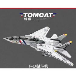 JUHANG TECHNOLOGY 88018 REOBRIX 33032 non  MÁY BAY TIÊM KÍCH F-14 TOMCAT bộ đồ chơi xếp lắp ráp ghép mô hình Military Army F-14 FIGHTER TOMCAT Quân Sự Bộ Đội 1600 khối
