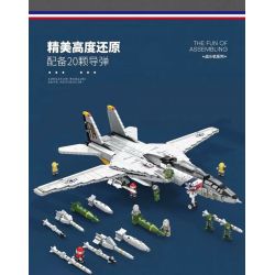 JUHANG TECHNOLOGY 88018 REOBRIX 33032 non  MÁY BAY TIÊM KÍCH F-14 TOMCAT bộ đồ chơi xếp lắp ráp ghép mô hình Military Army F-14 FIGHTER TOMCAT Quân Sự Bộ Đội 1600 khối