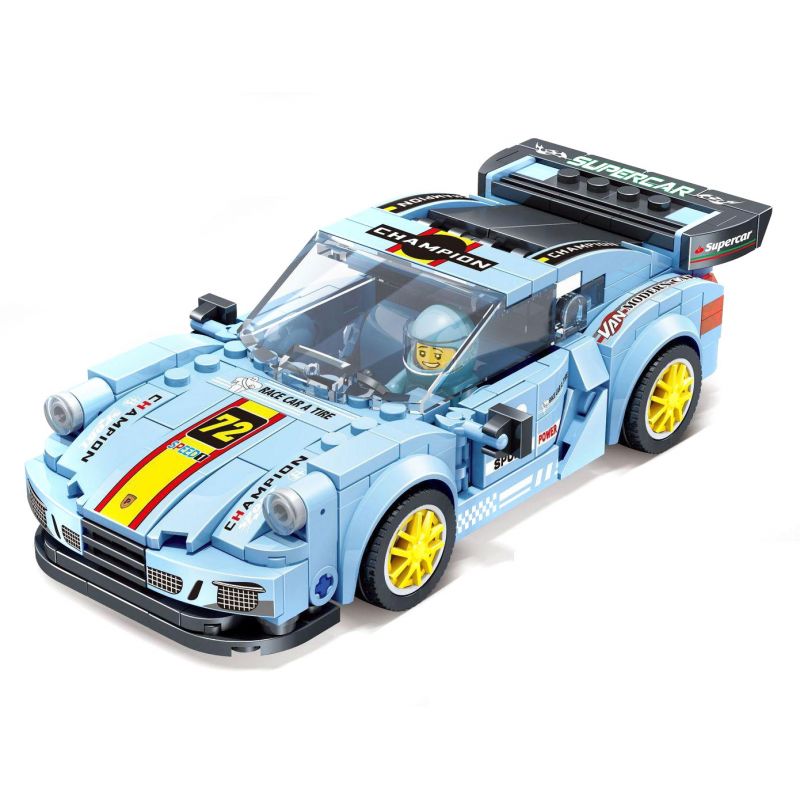 ACHKO 50008 YIMU 77010 GAOMISI T1013 1013 REBRICKABLE MOC-47766 47766 MOC47766 non  PORSCHE 911 TURBO bộ đồ chơi xếp lắp ráp ghép mô hình Racers Đua Tốc Độ 317 khối
