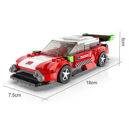 ACHKO 50004 non  FERRARI. bộ đồ chơi xếp lắp ráp ghép mô hình Racers Đua Tốc Độ