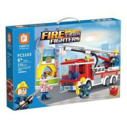 FORANGE FC3103 3103 non  XE CHỮA CHÁY DẠNG THANG bộ đồ chơi xếp lắp ráp ghép mô hình Fire Rescure FIRE FIGHTERS Cứu Hỏa 276 khối