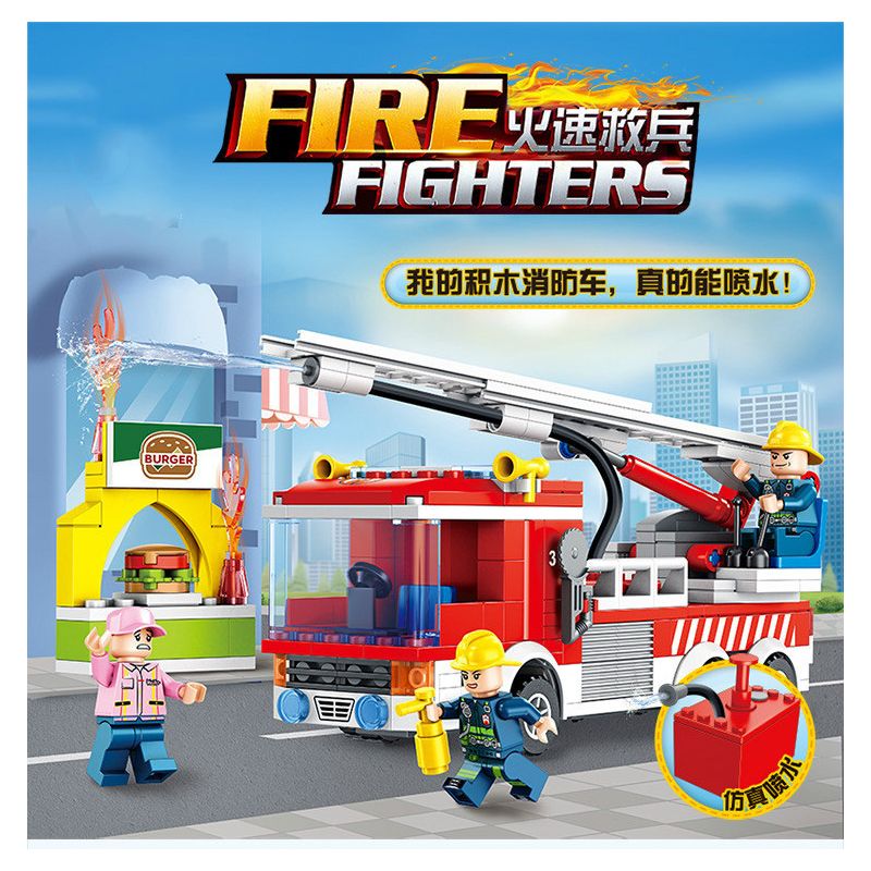 FORANGE FC3103 3103 non  XE CHỮA CHÁY DẠNG THANG bộ đồ chơi xếp lắp ráp ghép mô hình Fire Rescure FIRE FIGHTERS Cứu Hỏa 276 khối