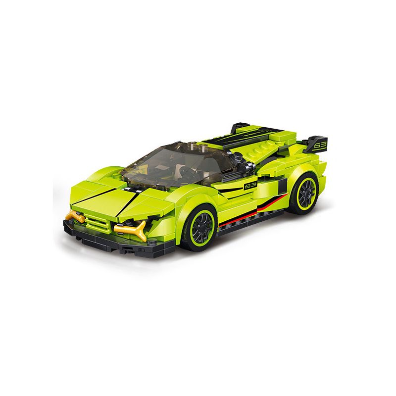 ACHKO 50020 REBRICKABLE MOC-50537 50537 MOC50537 non  LAMBORGHINI LIGHTNING. bộ đồ chơi xếp lắp ráp ghép mô hình Racers LAMBORGHINI SIAN Đua Tốc Độ 301 khối