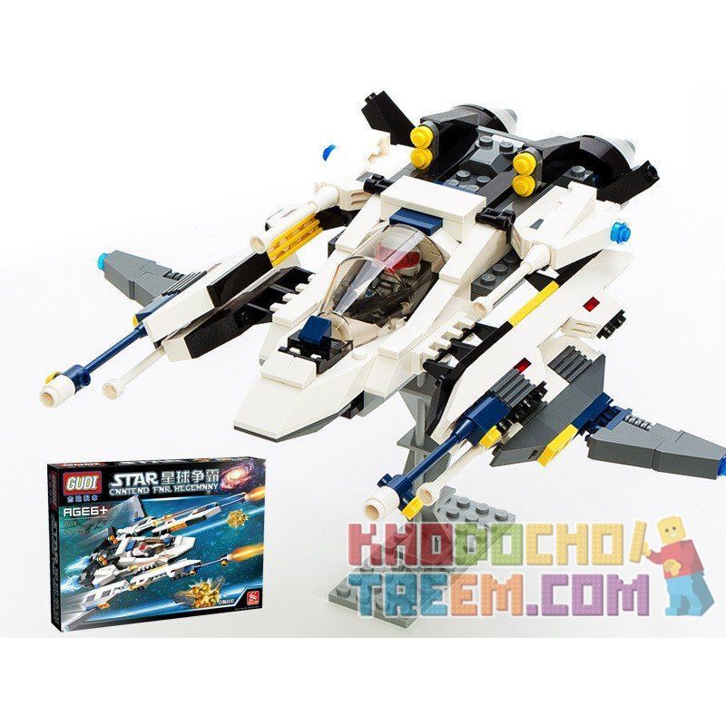 Gudi 8614 Xếp hình kiểu LEGO Star wars The White Lion Fighter Phi Thuyền Chiến đấu Sư Tử Trắng 281 khối Gudi 8614 Xếp hình kiểu LEGO Star wars The White Lion Fighter Phi Thuyền Chiến đấu Sư Tử Trắng 281 khối