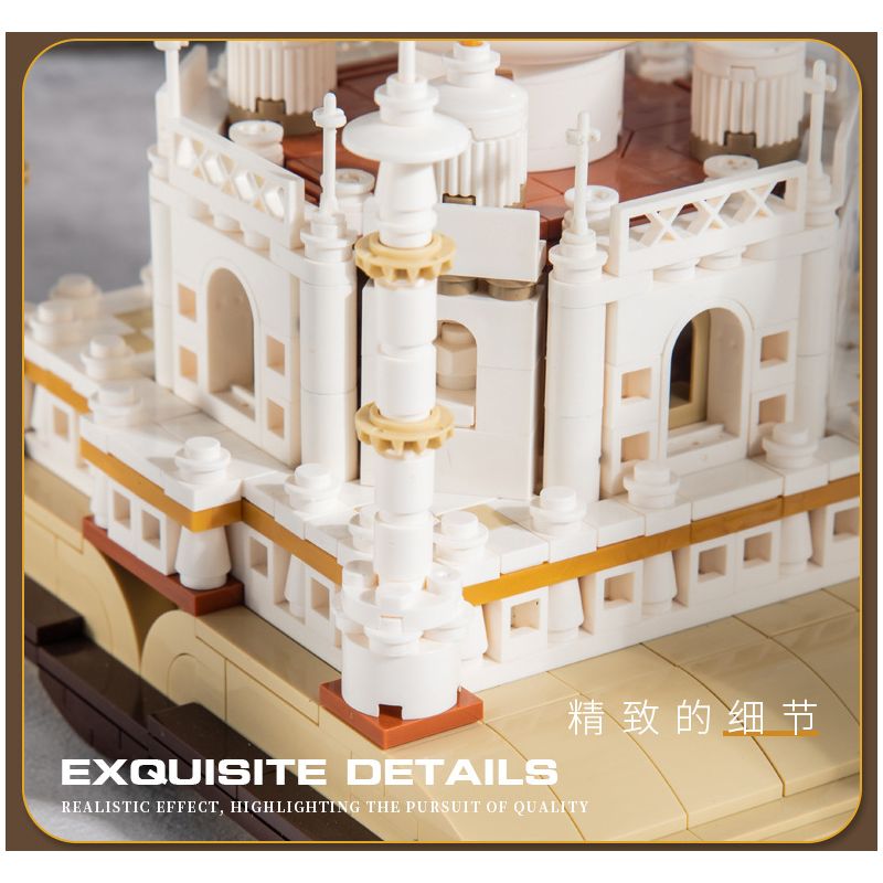 BEAUTY AND 13012 non  CUỐN SÁCH TAJ MAHAL bộ đồ chơi xếp lắp ráp ghép mô hình Buildings MAGIC BOOK 768 khối