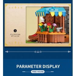 REOBRIX 66008 non  NHÀ TRÊN CÂY bộ đồ chơi xếp lắp ráp ghép mô hình Medieval Castle TREE HOUSE Chiến Tranh Trung Cổ 2566 khối