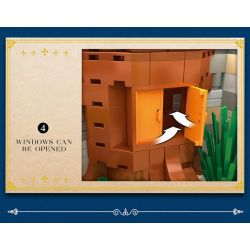 REOBRIX 66008 non  NHÀ TRÊN CÂY bộ đồ chơi xếp lắp ráp ghép mô hình Medieval Castle TREE HOUSE Chiến Tranh Trung Cổ 2566 khối