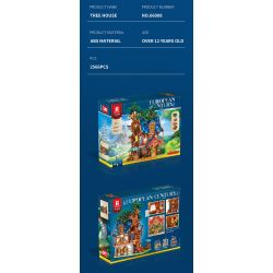 REOBRIX 66008 non  NHÀ TRÊN CÂY bộ đồ chơi xếp lắp ráp ghép mô hình Medieval Castle TREE HOUSE Chiến Tranh Trung Cổ 2566 khối