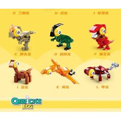 SLUBAN M38-B0796 B0796 0796 M38B0796 38-B0796 non  BLIND BOX DINOSAUR SERIES 6 RỒNG TAM GIÁC KẾT HỢP LỚP PHỦ bộ đồ chơi xếp lắp ráp ghép mô hình Jurassic World QBRICKS EGG Thế Giới Khủng Long