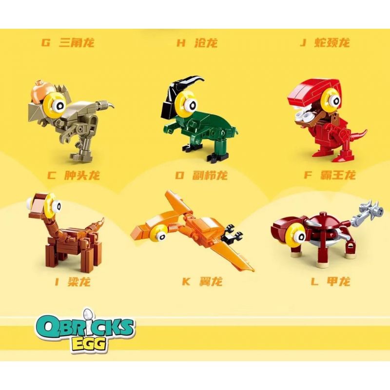 SLUBAN M38-B0796 B0796 0796 M38B0796 38-B0796 non  BLIND BOX DINOSAUR SERIES 6 RỒNG TAM GIÁC KẾT HỢP LỚP PHỦ bộ đồ chơi xếp lắp ráp ghép mô hình Jurassic World QBRICKS EGG Thế Giới Khủng Long