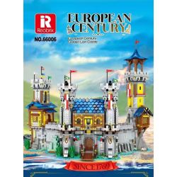 REOBRIX 66006 non  LÂU ĐÀI SƯ TỬ VÀNG bộ đồ chơi xếp lắp ráp ghép mô hình Medieval Castle GOLDEN LION CASTLE Chiến Tranh Trung Cổ 2722 khối