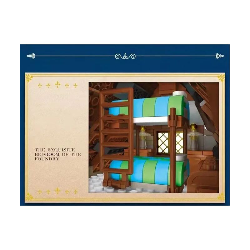 REOBRIX 66005 non  CỬA HÀNG THỢ RÈN THỜI TRUNG CỔ bộ đồ chơi xếp lắp ráp ghép mô hình Medieval Castle MEDIEVAL BLACKSMITH Chiến Tranh Trung Cổ 2366 khối